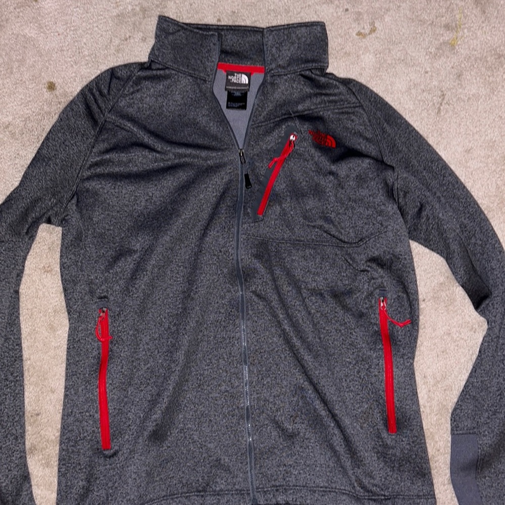 North Face Grey and Red Men’s Jacket